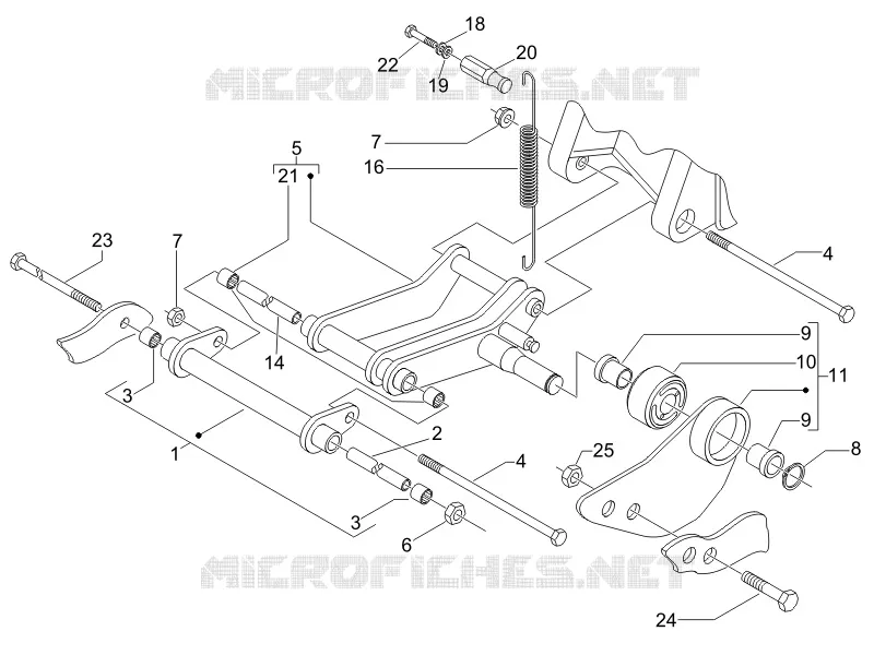 Bras oscillant PIAGGIO PIAGGIO-SCOOTER 50 FLY 2007  Fly 4T 2V