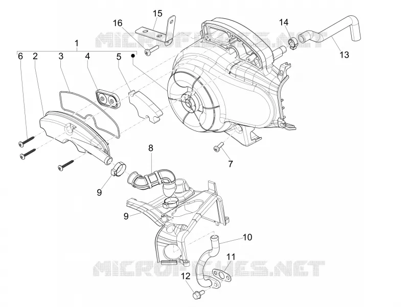 BOITE AIR SECONDAIRE PIAGGIO PIAGGIO-SCOOTER 50 FLY 2015  Fly 4T 2V