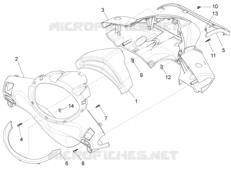 Couvertures guidon PIAGGIO PIAGGIO-SCOOTER 50 FLY 2013  Fly 4T 2V
