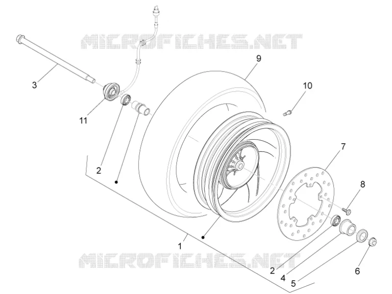 Roue avant PIAGGIO PIAGGIO-SCOOTER 50 FLY 2014  Fly 4T 2V