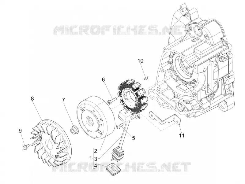 Volant magnetique PIAGGIO PIAGGIO-SCOOTER 50 FLY 2014  Fly 4T 2V