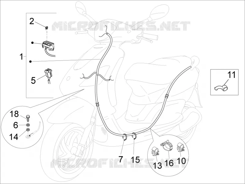Faisceau de câbles principal PIAGGIO PIAGGIO-SCOOTER 50 FLY 2017  Fly 4T 2V 25-30Km/h