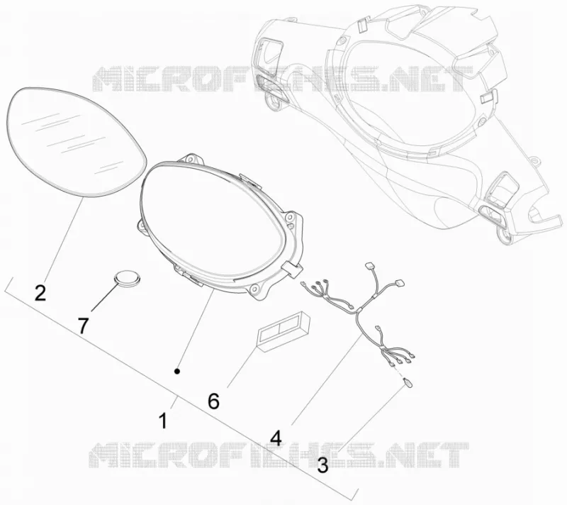 Groupe instruments - Cruscotto PIAGGIO PIAGGIO-SCOOTER 50 FLY 2015  Fly 4T 2V 25-30Km/h