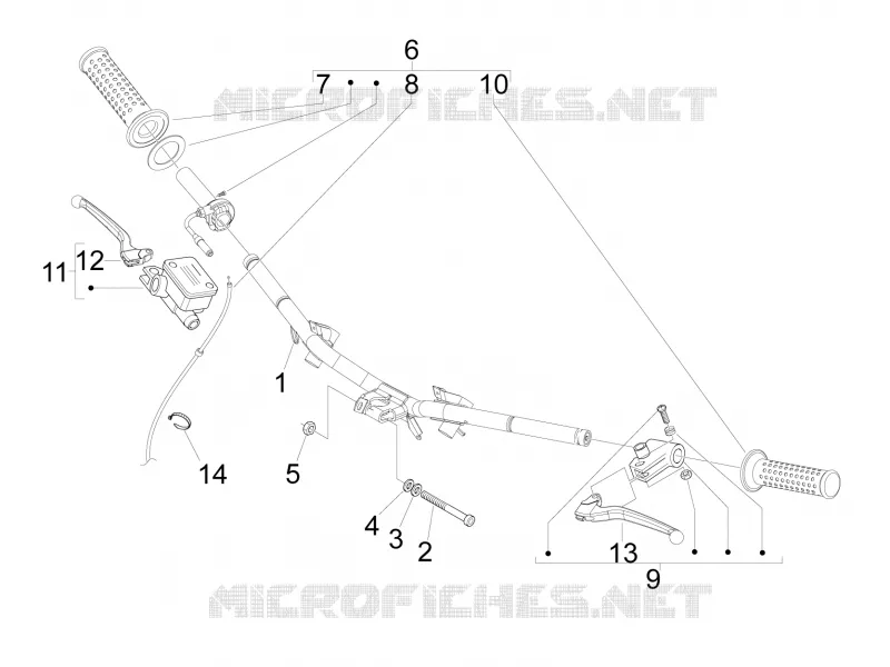 Guidon - Maître cylindre PIAGGIO PIAGGIO-SCOOTER 50 FLY 2013  Fly 4T 4V