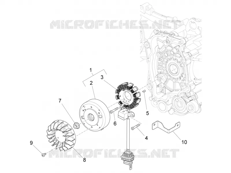 Volant magnetique PIAGGIO PIAGGIO-SCOOTER 50 FLY 2013  Fly 4T 4V