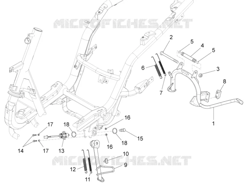 Béquille/s PIAGGIO PIAGGIO-SCOOTER 50 FLY 2015  Fly 4T 4V