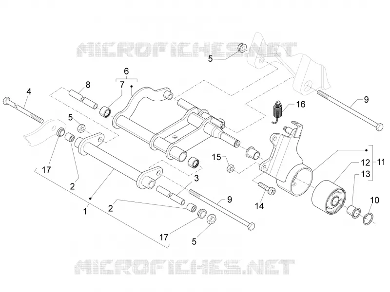 Bras oscillant PIAGGIO PIAGGIO-SCOOTER 50 FLY 2017  Fly 4T 4V