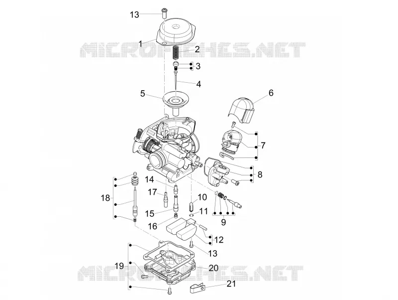 Composants de carburateur PIAGGIO PIAGGIO-SCOOTER 50 FLY 2015  Fly 4T 4V