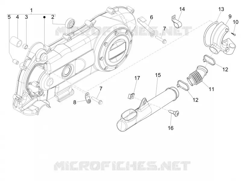 Couvercle carter - Refoidissement carter PIAGGIO PIAGGIO-SCOOTER 50 FLY 2017  Fly 4T 4V