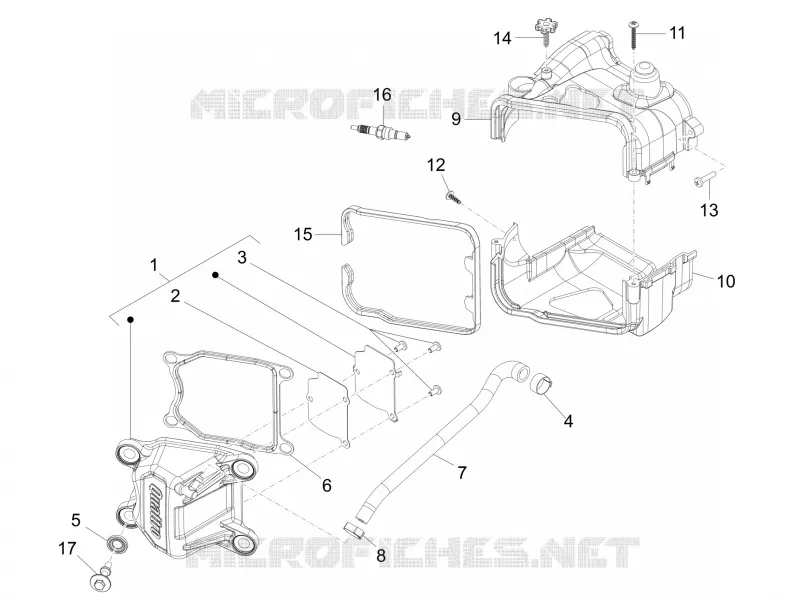 Couvercle culasse PIAGGIO PIAGGIO-SCOOTER 50 FLY 2017  Fly 4T 4V