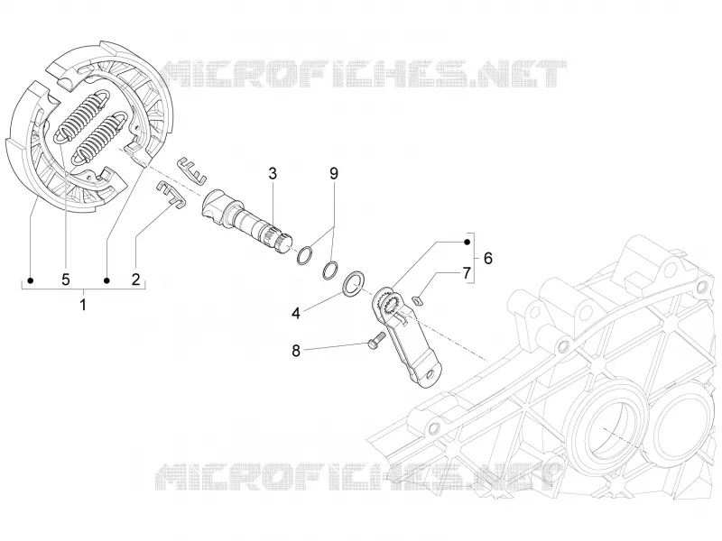 Frein posterieur - Mâchoire PIAGGIO PIAGGIO-SCOOTER 50 FLY 2015  Fly 4T 4V