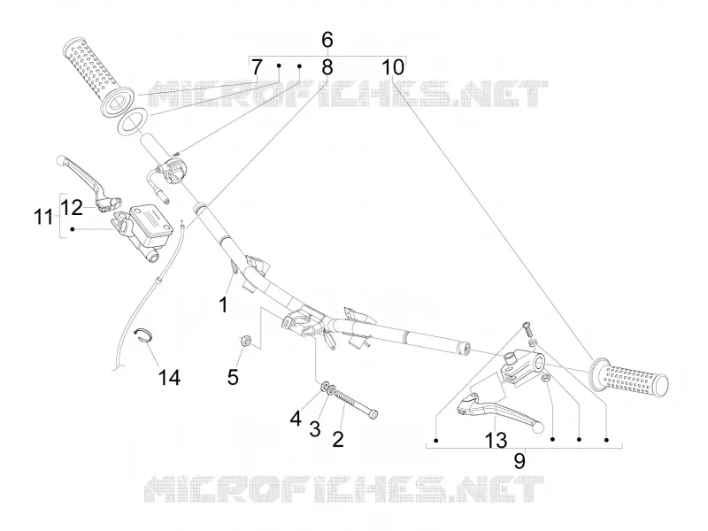 Guidon - Maître cylindre PIAGGIO PIAGGIO-SCOOTER 50 FLY 2014  Fly 4T 4V