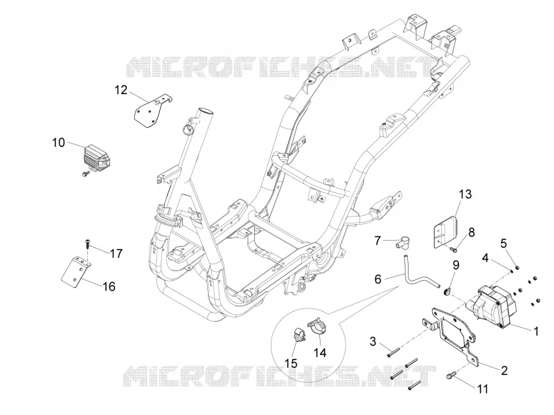 Régulateurs de tension - Centrales electroniques - Bobine H.T. PIAGGIO PIAGGIO-SCOOTER 50 FLY 2013  Fly 4T 4V