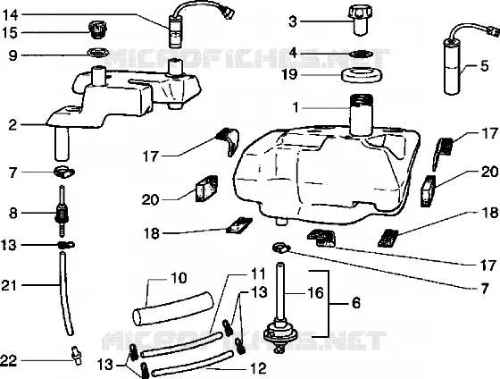 Reservoir carburant-Reservoir d'huile PIAGGIO PIAGGIO-SCOOTER 50 DIESIS Other year  Diesis