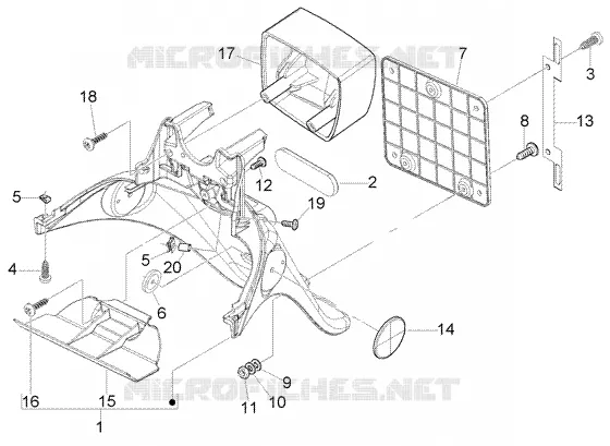 Garde boue ar. PIAGGIO PIAGGIO-SCOOTER 125 FLY Other year  Fly 4T