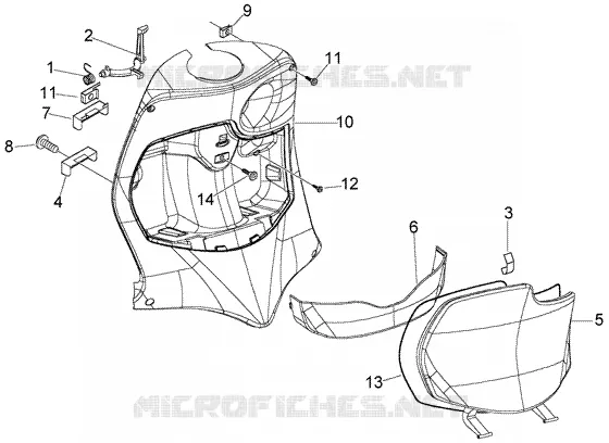 Coffre a l'avant PIAGGIO PIAGGIO-SCOOTER 150 FLY Other year  Fly