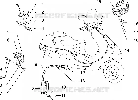 Dispositifs electriques PIAGGIO PIAGGIO-SCOOTER 125 HEXAGON Other year  Hexagon