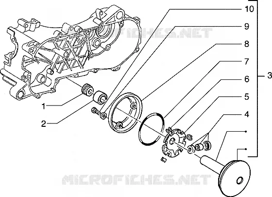 Poulie motrice PIAGGIO PIAGGIO-SCOOTER 150 HEXAGON Other year  Hexagon