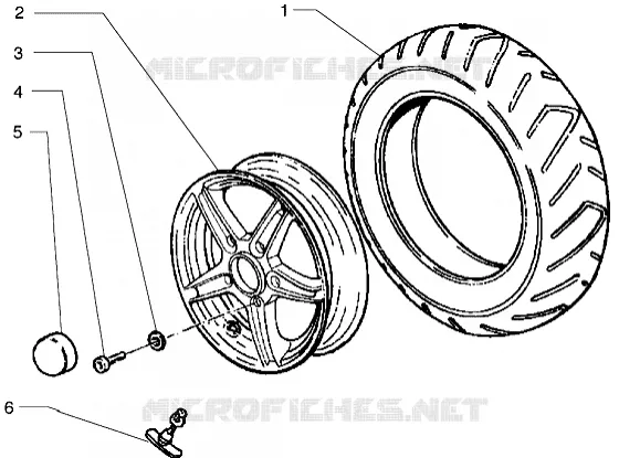 Roue AV. PIAGGIO PIAGGIO-SCOOTER 125 HEXAGON Other year  Hexagon GTX