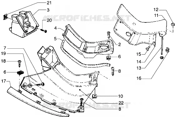Reposepied-Abattant reservoirs PIAGGIO PIAGGIO-SCOOTER 180 HEXAGON Other year  Hexagon GTX