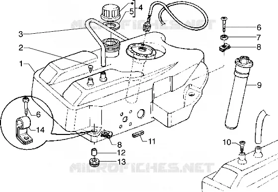 Reservoir carburant PIAGGIO PIAGGIO-SCOOTER 180 HEXAGON Other year  Hexagon GTX