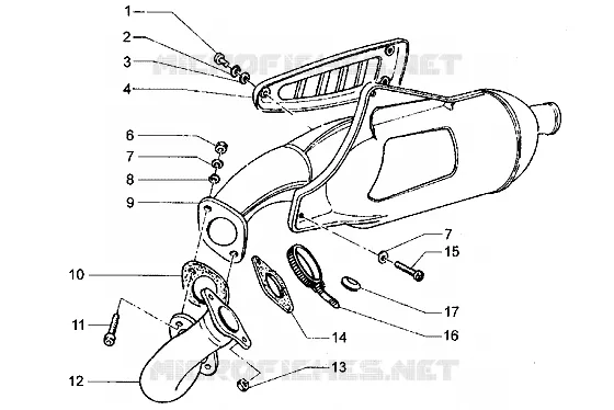 Silencieux PIAGGIO PIAGGIO-SCOOTER 180 HEXAGON Before 200  Hexagon LX