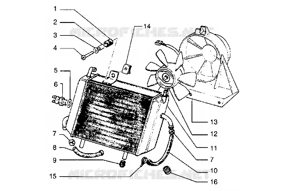 Radiateur PIAGGIO PIAGGIO-SCOOTER 180 HEXAGON Before 200  Hexagon LXT
