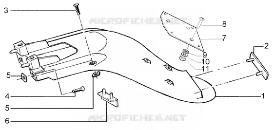 Garde boue ar. PIAGGIO PIAGGIO-SCOOTER 125 LIBERTY Other year  Liberty Leader RST PTT (AU)