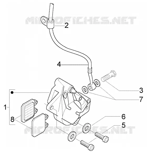 Etrier du frein PIAGGIO PIAGGIO-SCOOTER 50 LIBERTY Other year  Liberty 2T RST