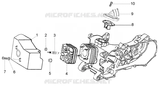 Culasse-coiffre et raccord d'admission PIAGGIO PIAGGIO-SCOOTER 50 LIBERTY Other year  Liberty 2T RST PTT (AU-D)