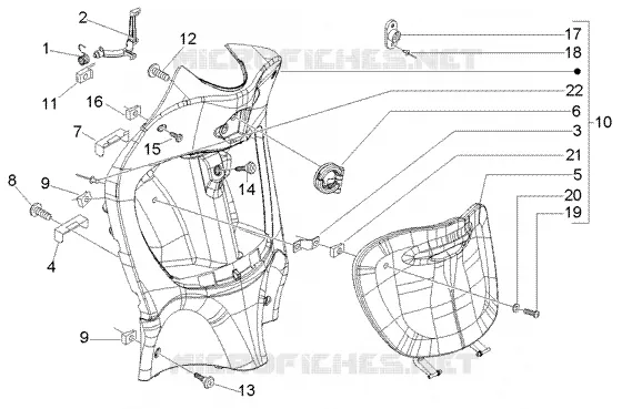 Coffre a l'avant PIAGGIO PIAGGIO-SCOOTER 50 LIBERTY Other year  Liberty 4T RST PTT (F)