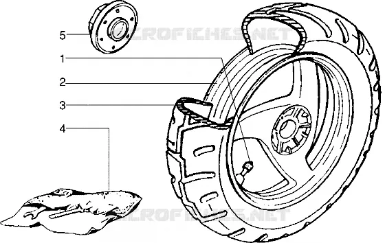 Roue AR. (Vehicules avec frein à tambour AR.) PIAGGIO PIAGGIO-SCOOTER 50 NRG Before 200  NRG Extreme