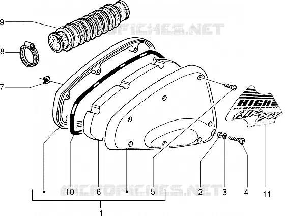 Filtre a air PIAGGIO PIAGGIO-SCOOTER 50 NRG Before 200  NRG MC2