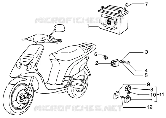 Batterie-télérupteur PIAGGIO PIAGGIO-SCOOTER 50 NRG Before 200  NRG MC3 DD