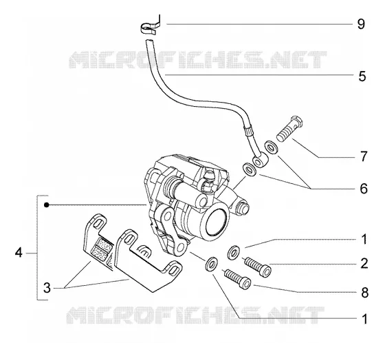 Etrier du frein av. PIAGGIO PIAGGIO-SCOOTER 50 NRG Before 200  NRG Power Purejet