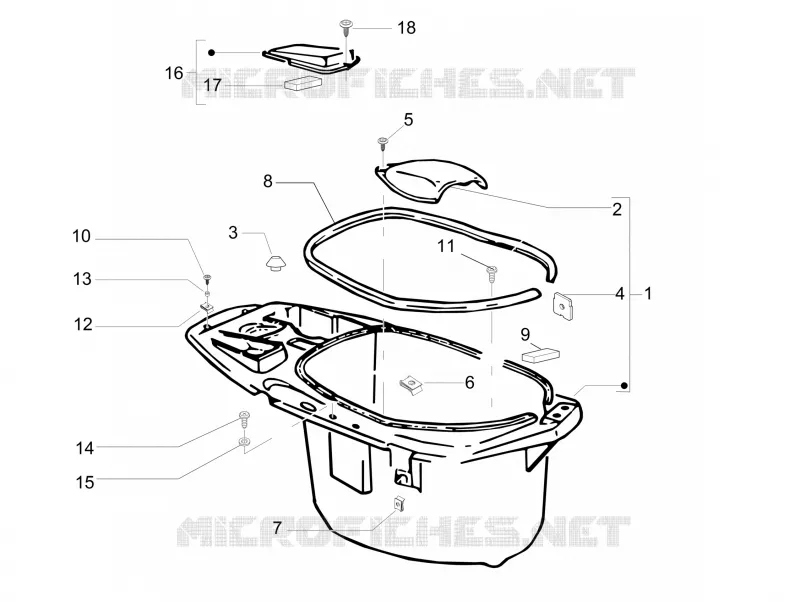 Porte casque PIAGGIO PIAGGIO-SCOOTER 50 NRG Before 200  NRG Purejet