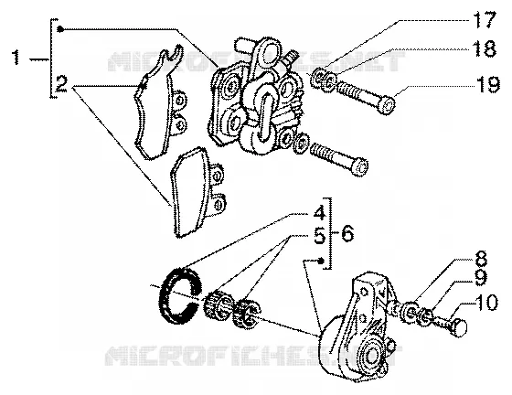 Etrier frein av PIAGGIO PIAGGIO-SCOOTER 180 SUPER-HEXAGON Other year  Super Hexagon GTX