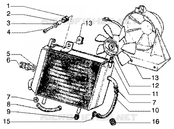 Radiateur eau PIAGGIO PIAGGIO-SCOOTER 180 SUPER-HEXAGON Other year  Super Hexagon GTX