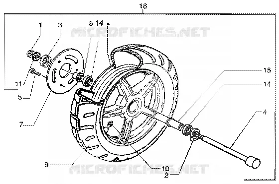 Roue AV. PIAGGIO PIAGGIO-SCOOTER 180 SUPER-HEXAGON Other year  Super Hexagon GTX