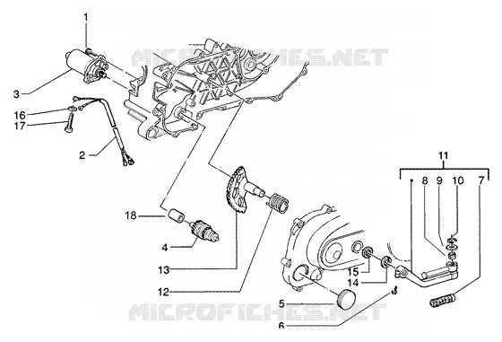 DEMARREUR ELECTRIQUE-LEVIER DE DEMARRAGE PIAGGIO PIAGGIO-SCOOTER 50 TYPHOON Other year  Typhoon