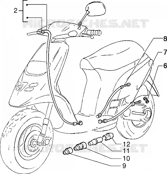 Transmission gaz PIAGGIO PIAGGIO-SCOOTER 50 TYPHOON 2004  Typhoon
