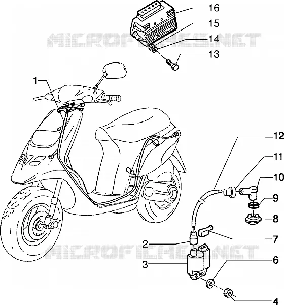 Dispositifs electriques PIAGGIO PIAGGIO-SCOOTER 50 TYPHOON Other year  Typhoon X