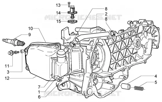 Soupape by-pass-tendeur de chaîne-soupape reniflard huile PIAGGIO PIAGGIO-SCOOTER 200 X9 Other year  X9 Evolution