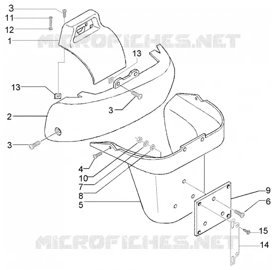 Protections arriere PIAGGIO PIAGGIO-SCOOTER 250 X9 Other year  X9 Evolution