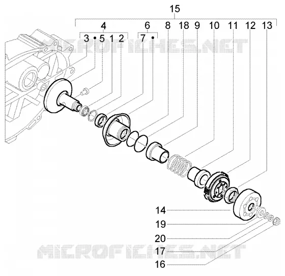 Poulie Entrainee PIAGGIO PIAGGIO-SCOOTER 500 X9 Other year  X9 Evolution