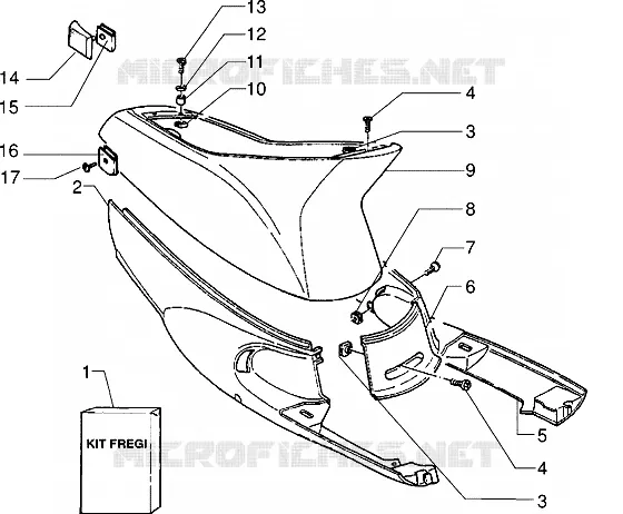 Couvertures laterale PIAGGIO PIAGGIO-SCOOTER 50 ZIP Before 200  Zip Fast Rider RST