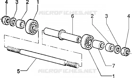 Pieces composant la roue ar. PIAGGIO PIAGGIO-SCOOTER 50 ZIP Before 200  Zip freno a disco