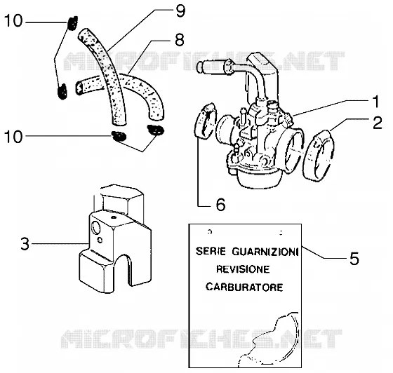 Carburateur PIAGGIO PIAGGIO-SCOOTER 50 ZIP Before 200  Zip SP H2O