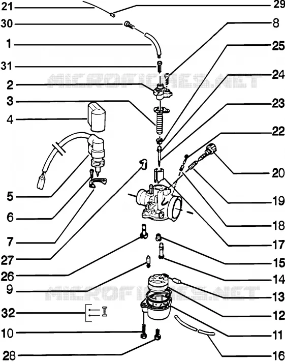 Carburateur PIAGGIO PIAGGIO-SCOOTER 50 ZIP Before 200  Zip SP H2O