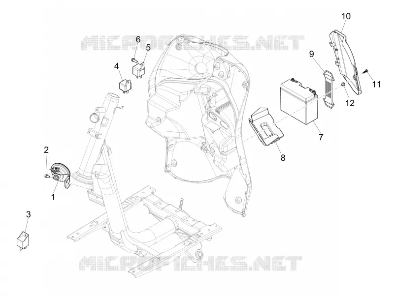 Relais - Batterie - Avertisseur sonore PIAGGIO PIAGGIO-SCOOTER 100 LIBERTY 2014  Liberty 4T